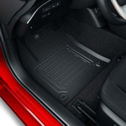 Toyota Front & Rear Rubber Car Mats Black - Prius