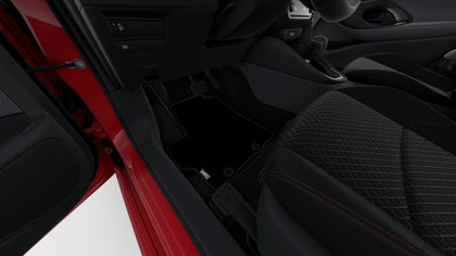 Toyota Front & Rear Textile Car Mats 520g Black - Yaris