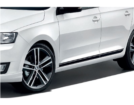 SKODA Gloss black decorative foils for RAPID SPACEBACK