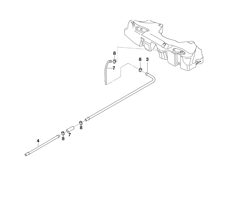 BMW Genuine Fuel Tank Return Line Front
