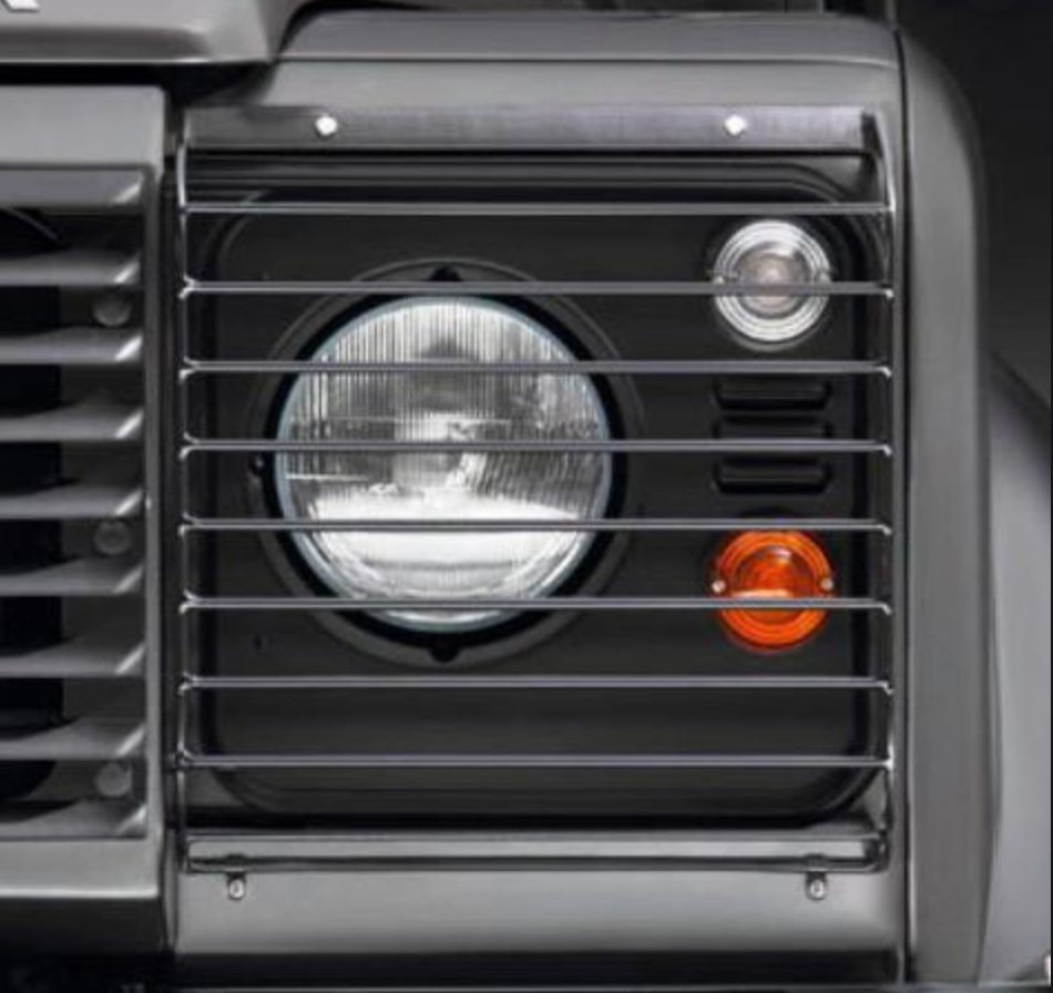 Land Rover Lamp Guard - Hinged, Front, without Headlamp Power Wash