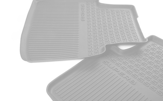 SKODA Rear rubber Floor Mats SUPERB III