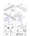 Land Rover Roof Rail Kit “ Bright finish, Short