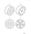 Jaguar Alloy Wheel 20" Amirante, Rear