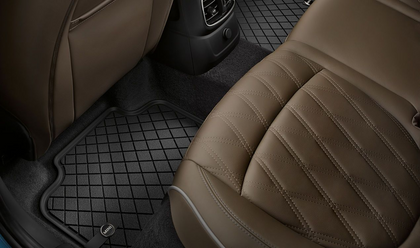 MINI Genuine All Weather Rear Floor Mats Rubber Essential Black