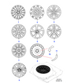Jaguar Alloy Wheel 18" Style 1022, 15 spoke, Sparkle Silver