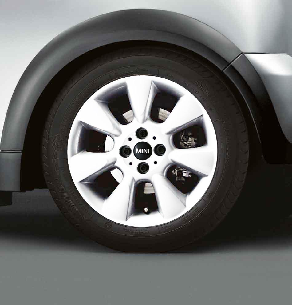 MINI Genuine 16" Inch Light Alloy Wheel 7-Fin Spoke R92 White