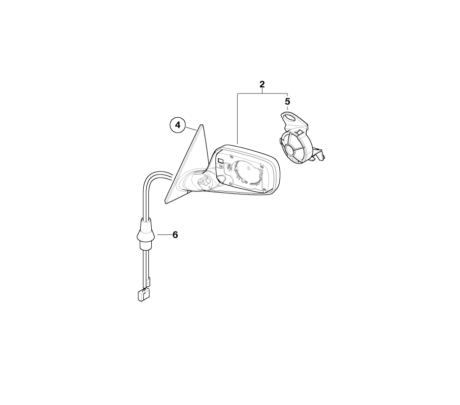 BMW Genuine Right Exterior Wing Mirror Folding Heated