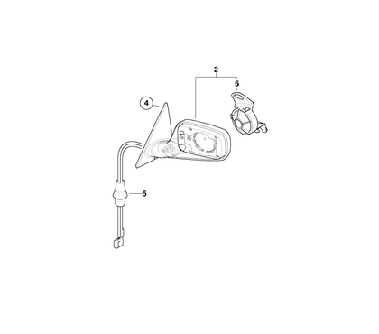 BMW Genuine Right Exterior Wing Mirror Folding Heated