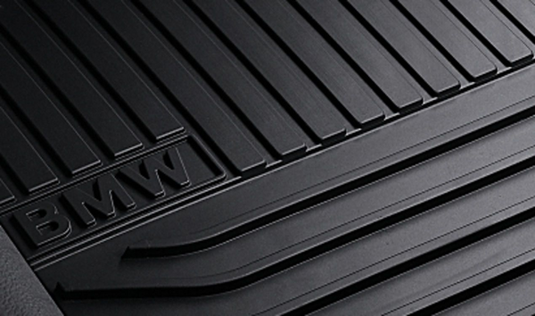 MP Logo Rubber Floor Mats For BMW 5 Series F11 Touring (2009-2017) – Black, Anti-Slip