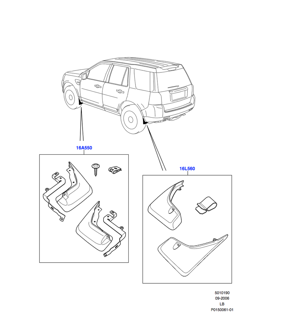 Land Rover Mudflaps - Rear