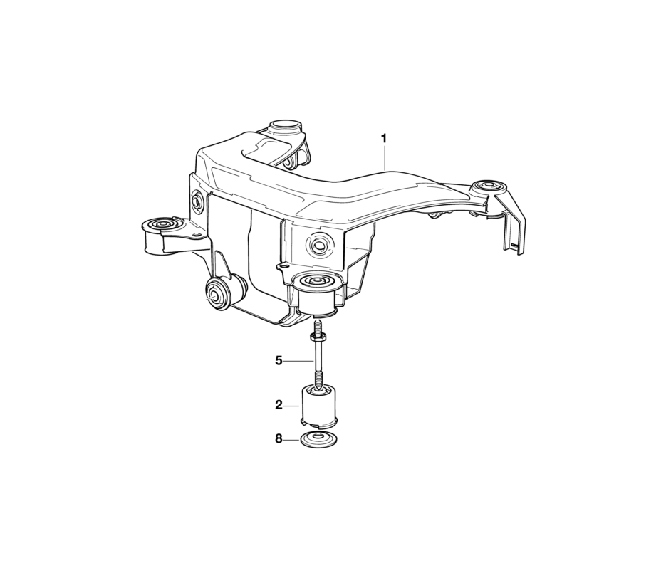BMW Genuine Rear Axle Carrier Rubber Mounting Bush Set/Kit