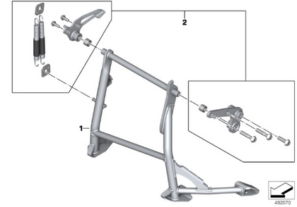 BMW Genuine Tilt Centre Stand Mounting Parts Set 77251540027