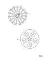 Jaguar Alloy Wheel 18" Style 5055, 5 split spoke, Dark Grey Diamond Turned finish