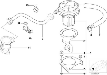 BMW Genuine Air Pump Pressure Hose Replacement