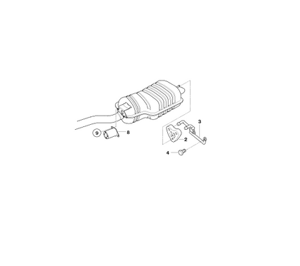 BMW Genuine Rear Exhaust Silencer/Muffler Bracket