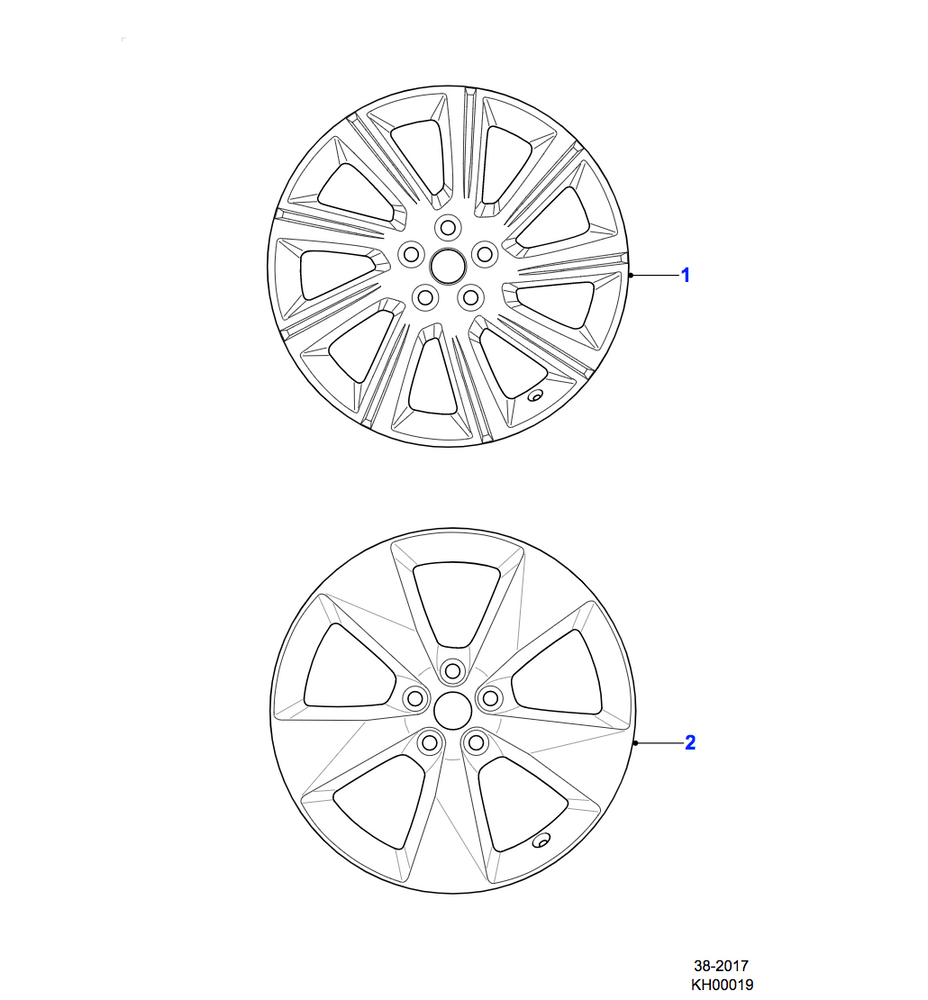 Jaguar Alloy Wheel 18" Style 5048, 5 spoke