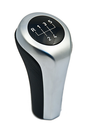 BMW Genuine Leather Gear Stick Knob Chrome Trim