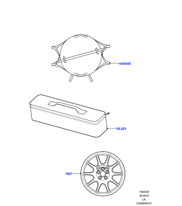 Land Rover Spare Wheel Tool Kit - PHEV