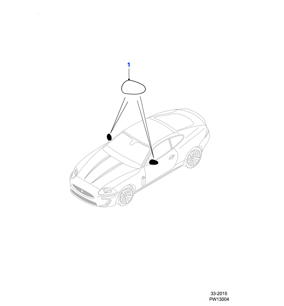 Jaguar Mirror Cover Carbon Fibre, Right Side