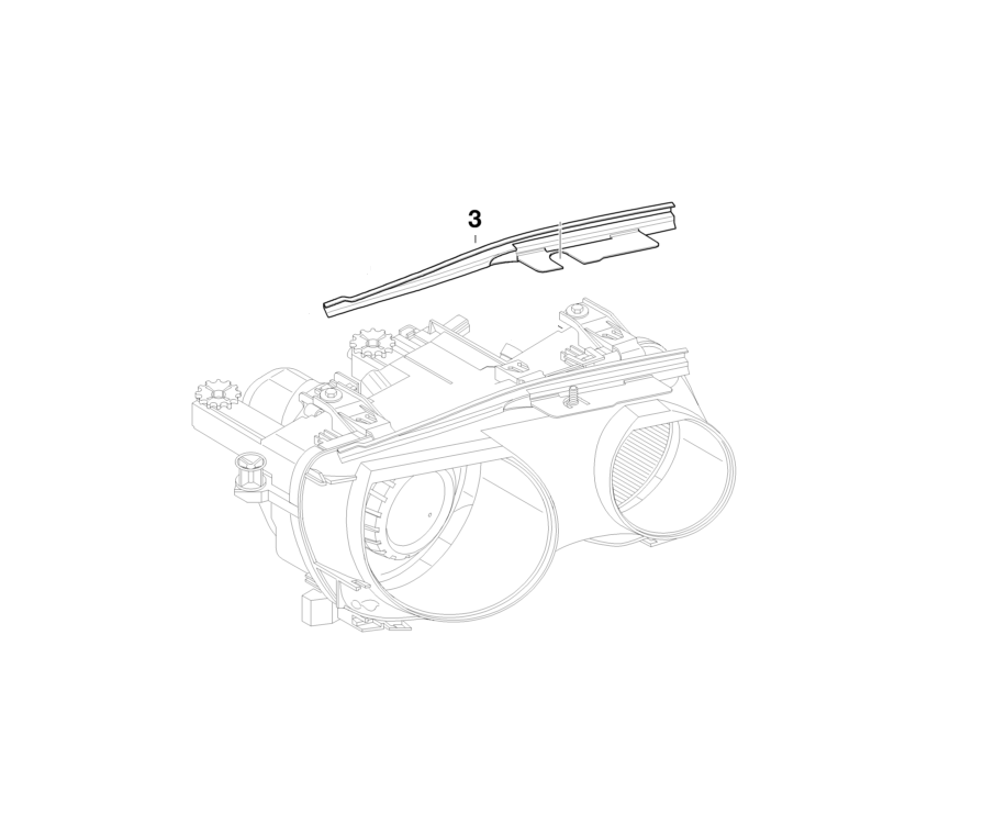 BMW Genuine Xenon Light Headlight Head Lamp Cover Strip Right