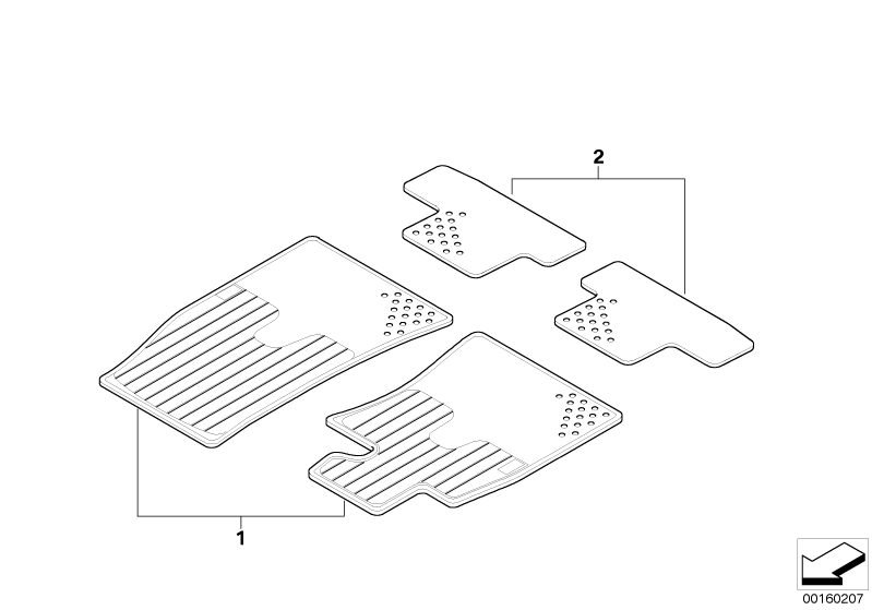MINI Genuine All Weather Front Floor Mat Set For Cooper S