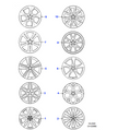 Jaguar Alloy Wheel 20" Style 5040, 5 split spoke, Grey, Rear, Pre 21MY