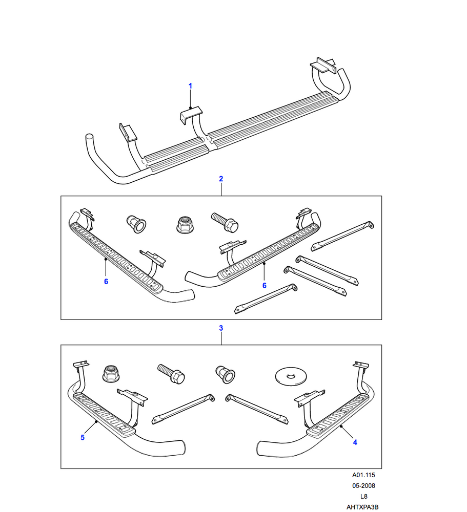 Land Rover Side Protection Runners - Black, 110 SW and DC