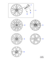 Jaguar Alloy Wheel 22" Double Helix, 10 spoke, with Silver finish and Dark inserts