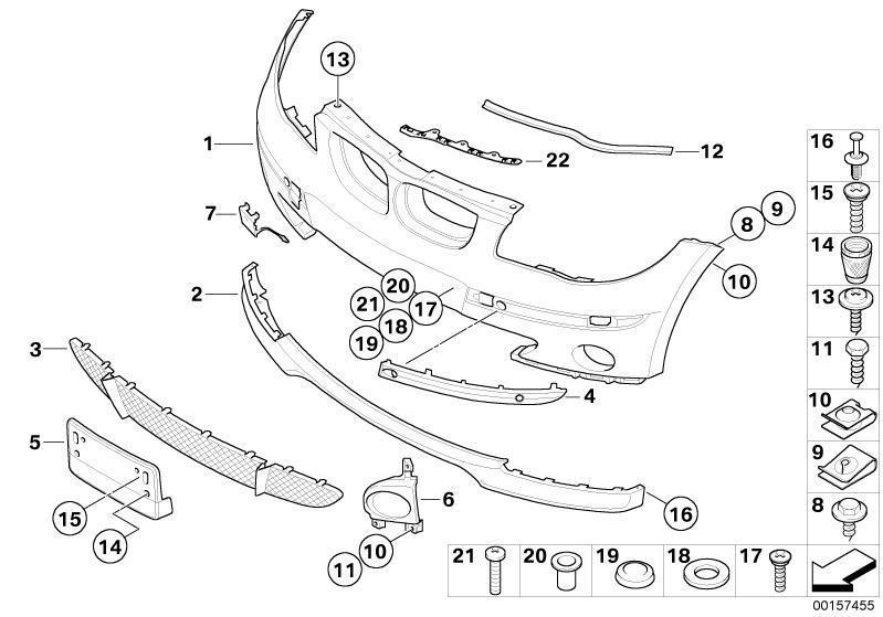 BMW Genuine Front Middle Lower Bumper Grille Panel Trim