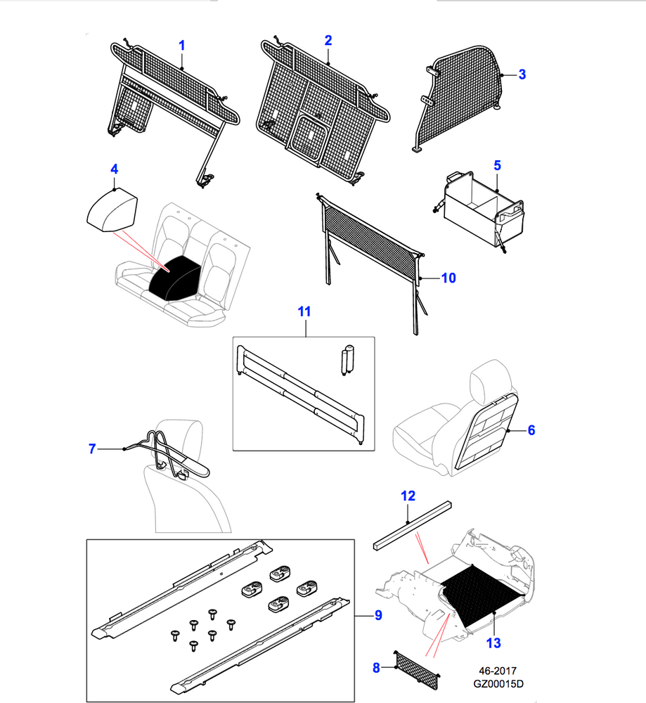 Jaguar Luggage Partition Half Height