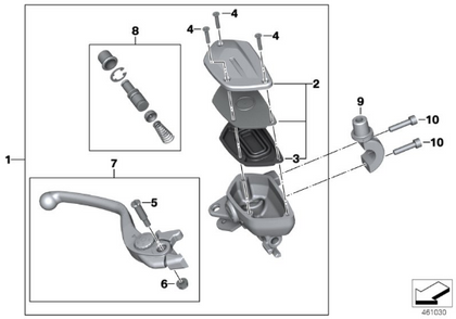BMW Genuine Motorcycle Motorbike Handlebar Brake Handbrake Lever 32728566734