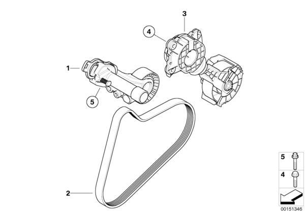 MINI Genuine Water Pump Alternator V Ribbed Serpentine Drive Belt