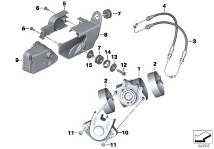Genuine BMW Cylinder Exhaust Flap Flapper Power Valve 57mm R 1200 GS 18518546552