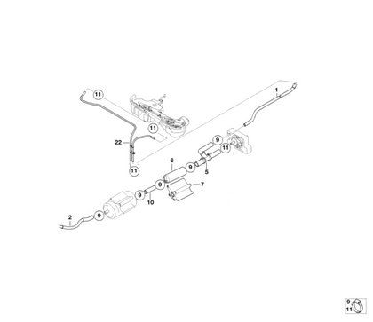 BMW Genuine Fuel Pipe Feed Line Rear