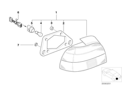BMW Genuine Left Rear Light Adapter Cable Lead