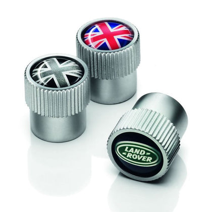 Land Rover Styled Valve Caps - Black Jack