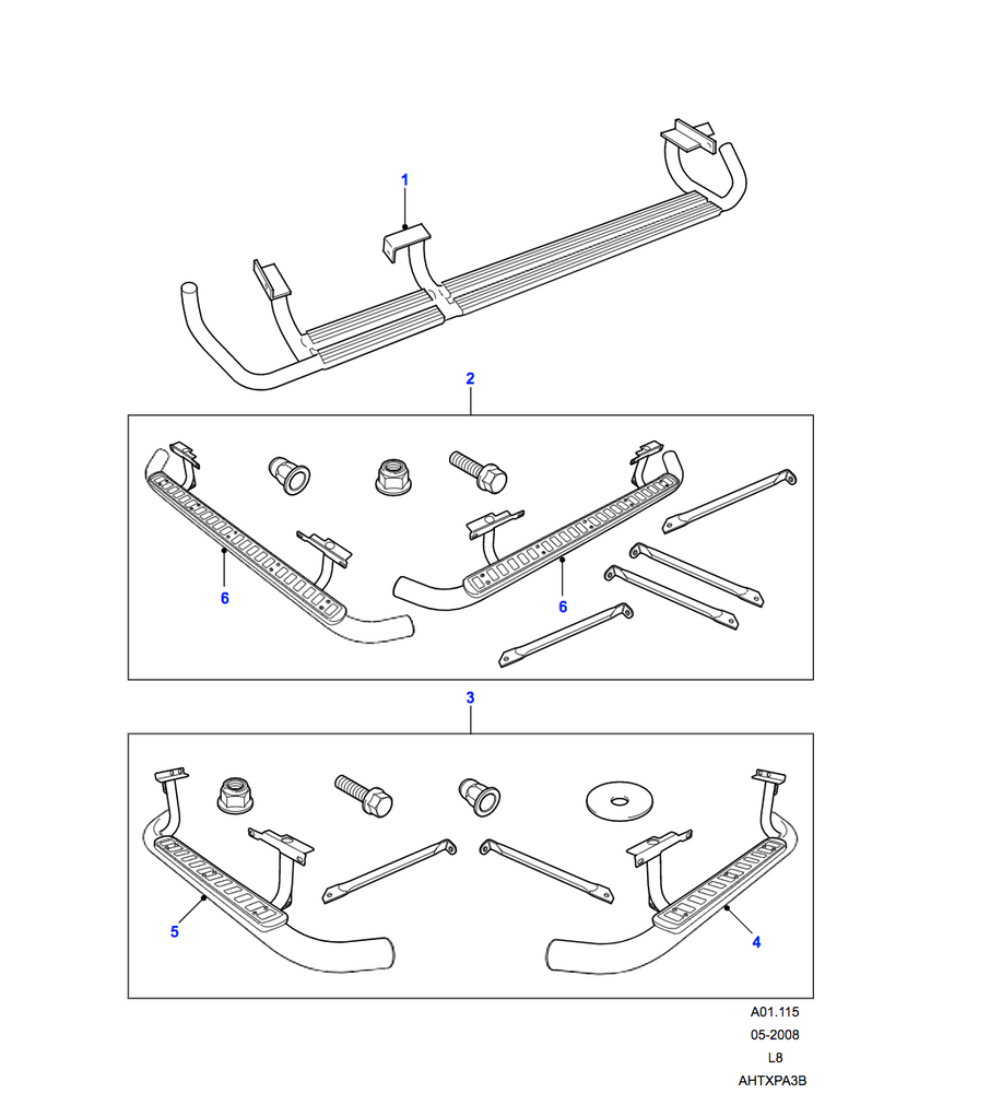Land Rover Side Protection Runners - Black, 90