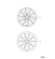 Jaguar Alloy Wheel 18" Style 1036, 10 spoke, Rear