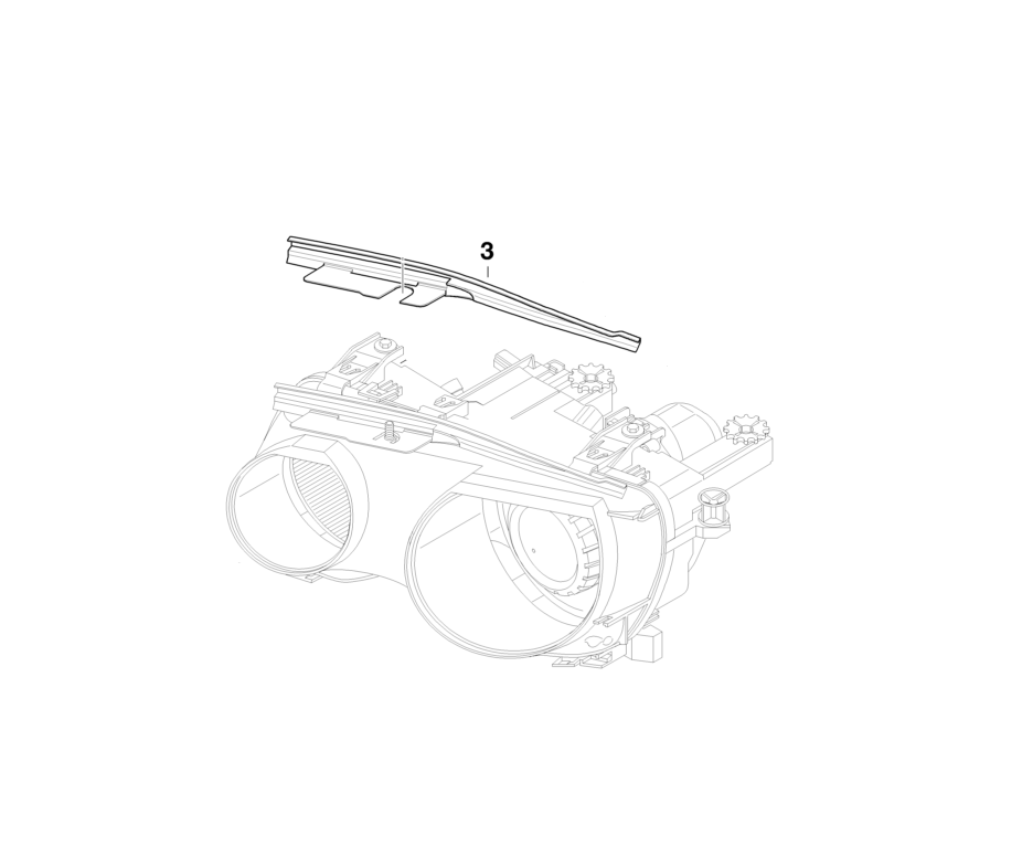 BMW Genuine Xenon Light Headlight Head Lamp Cover Strip Left