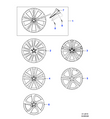 Jaguar Alloy Wheel 22" Turbine, 9 spoke, with Polished finish