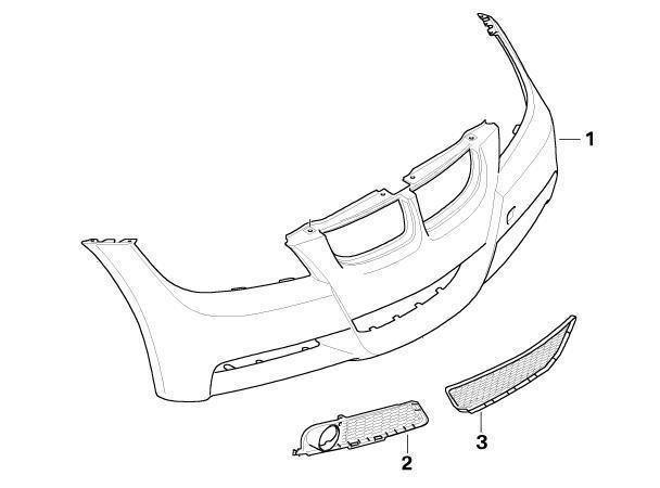 BMW Genuine M Sport Lower Front Right Bumper Trim Grille