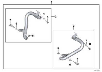 Genuine BMW Engine Protector Left Right Crash Bar Guard Set K 1600GT 77148535326