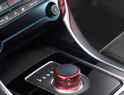 Jaguar Gear Selector Body with Rubber Grip Bezel, Red finish