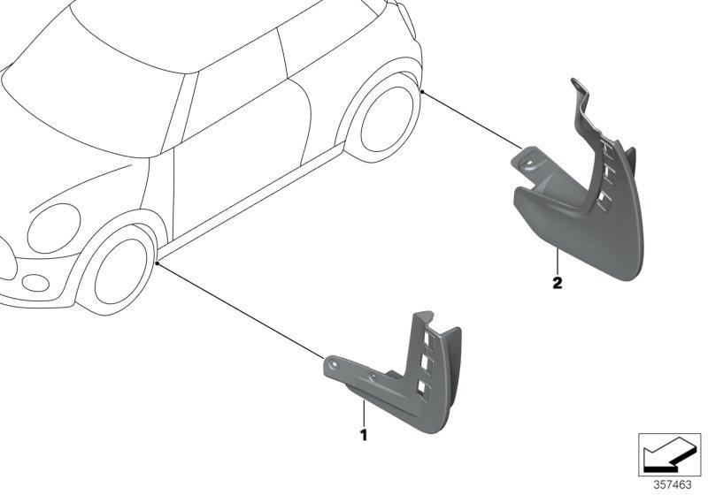 MINI Genuine The Hatch 3DR Ultimate Protect Pack Floor + Trunk Mats + Mud Flaps