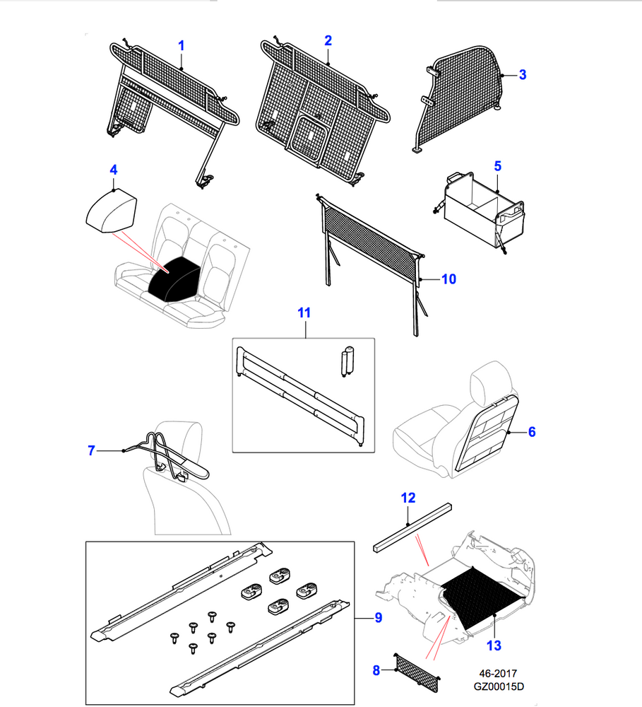 Jaguar Luggage Partition Full Height