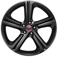 Jaguar Alloy Wheel 20" Blade, 5 spoke, with Black finish