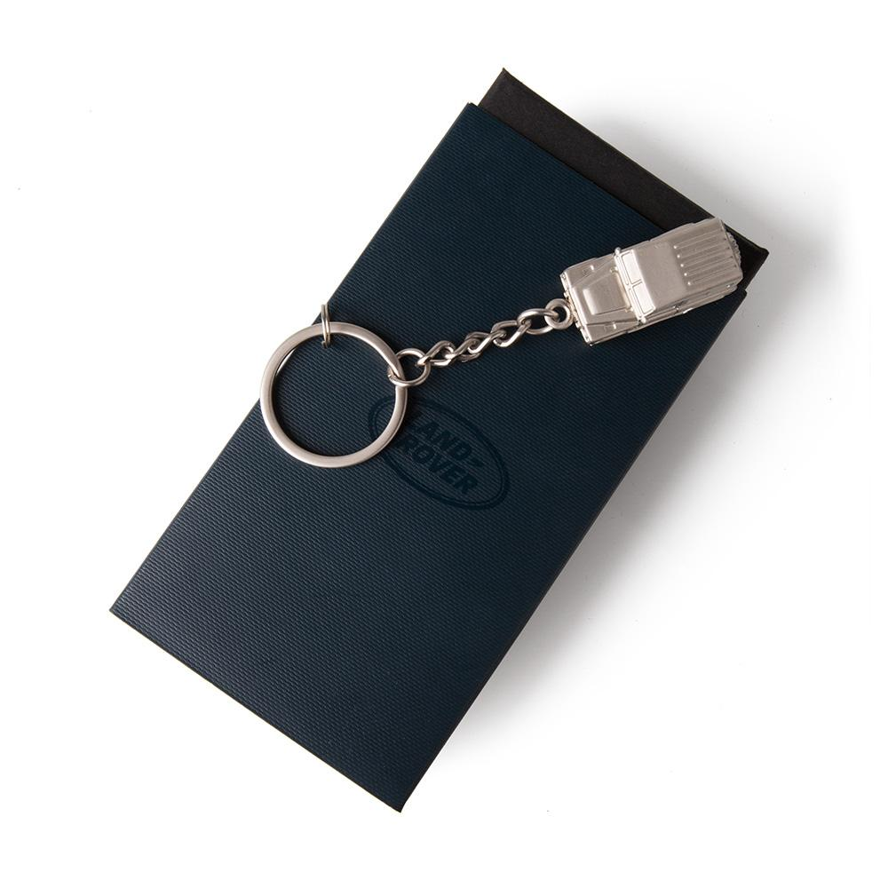 Land Rover Defender Keyring - Silver