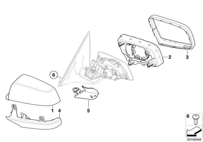 BMW Genuine Right Wing Door Mirror Support Trim Ring