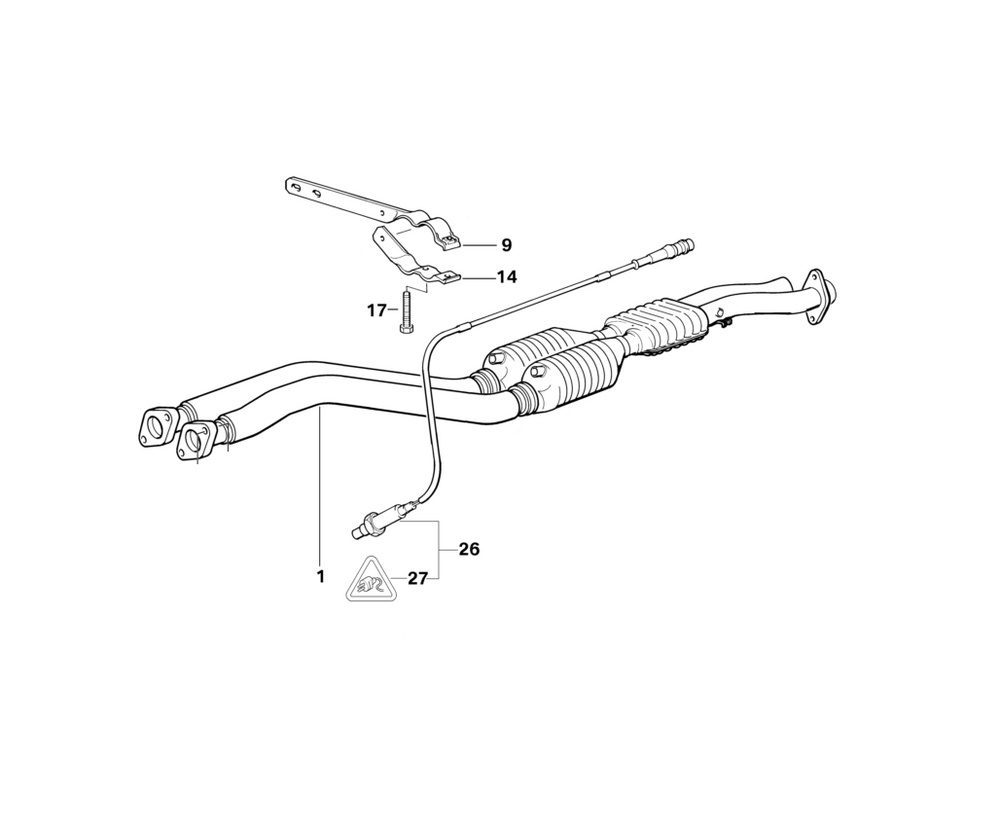 BMW Genuine Exhaust Silencer/Muffler Clamp Lower